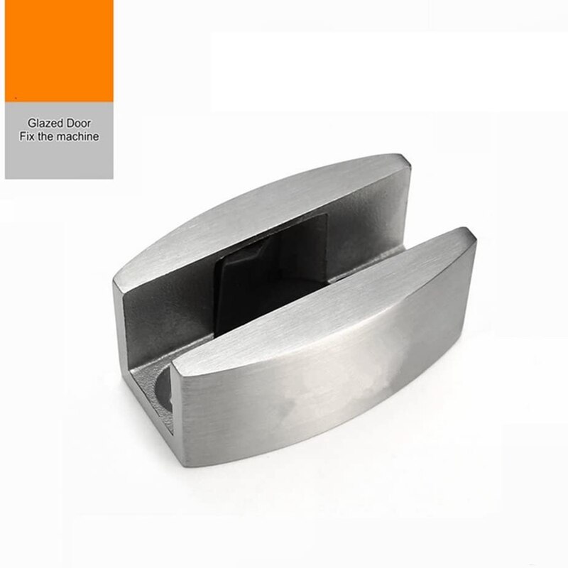 Guía de suelo de acero inoxidable para puerta corredera de vidrio, reemplazo de guía para puertas correderas sin marco, 2 uds.