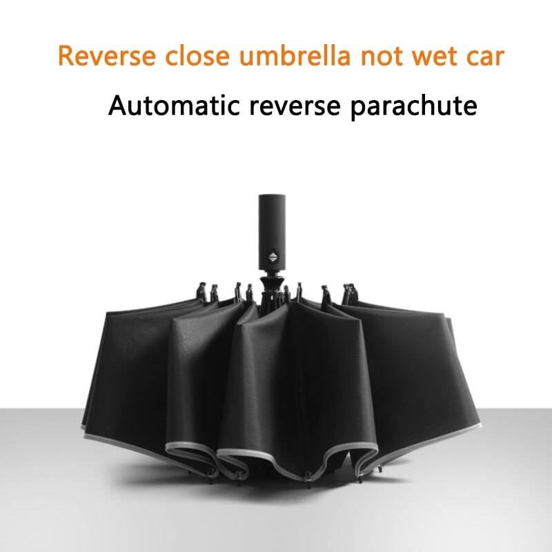 Ombrello antivento ombrello inverso automatico con striscia riflettente 3 ombrello pieghevole da pioggia per uomo