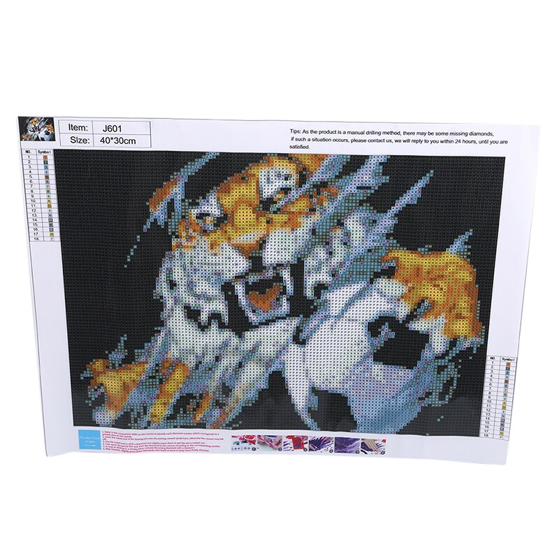 5d Diy Spuare Round Diamond Embroidery Tiger & Soccer Full 3D Diamond Cross Stitch Sewing Resin Diamond Painting Tiger