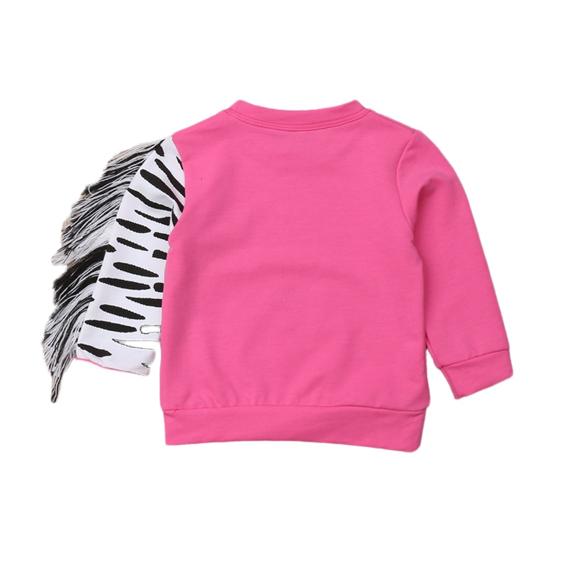 Pudcoco baby pige klude spædbarn klude kvaster toddler kid baby piger 3d zebra toppe t-shirt sweatere børn tøj 1-6 år