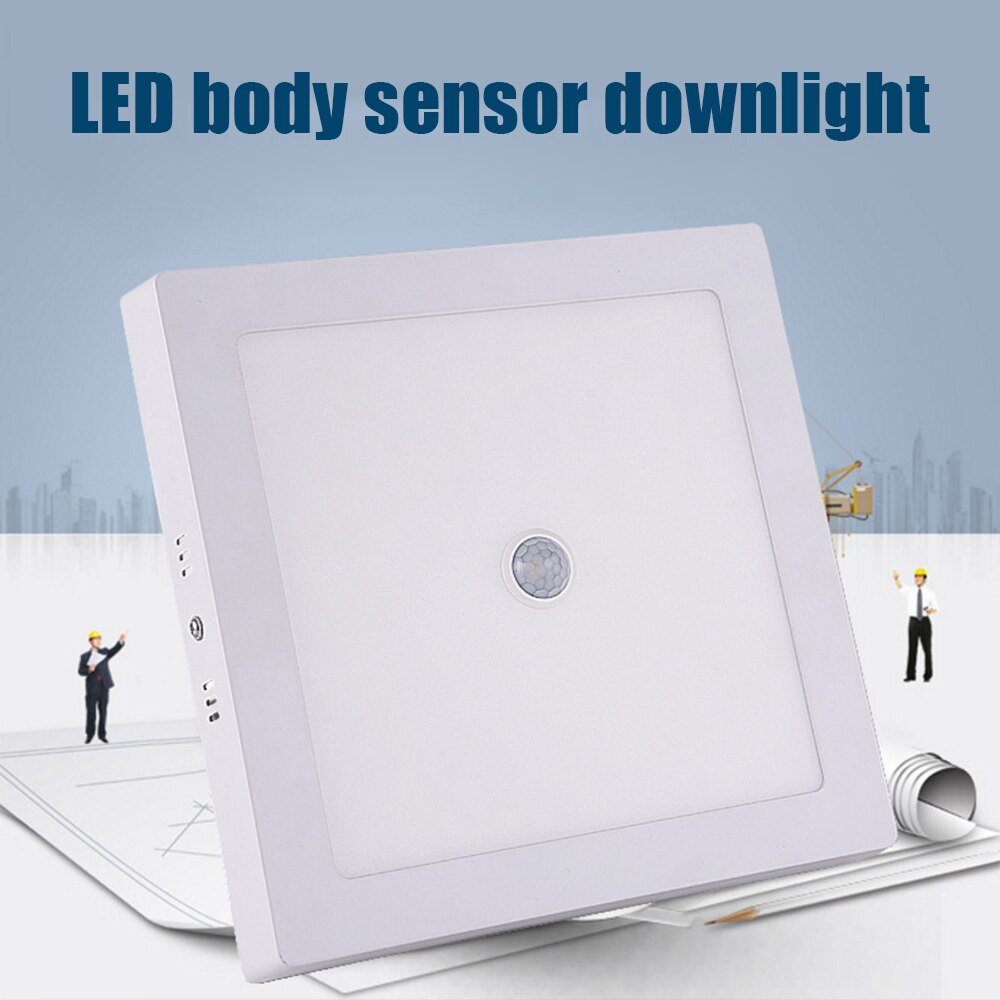 Square Round LED Ceiling Light PIR Motion Sensor LED Panel Light Surface Mounted Human Induction Ceiling Light Bathroom Aisle