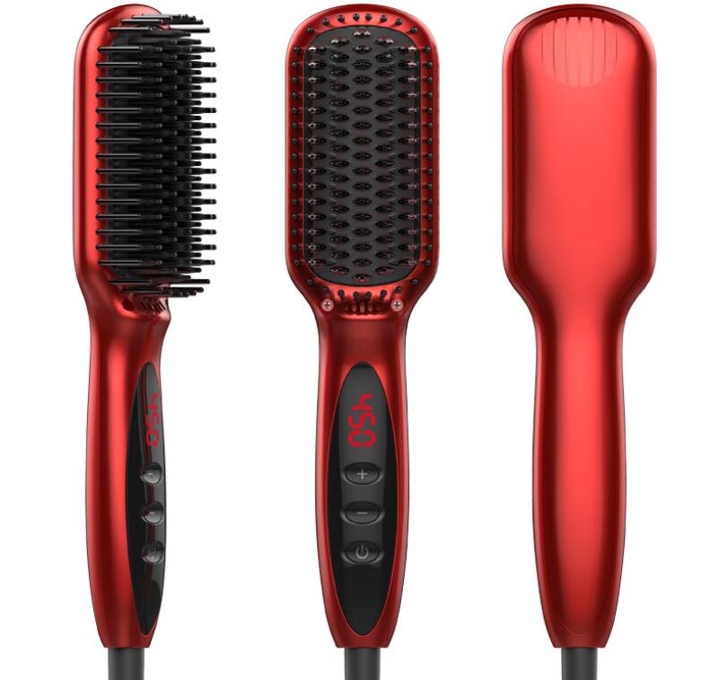 Hair Straightener Brush Quick Men's Straightener Beard Comb Magic Hair Straightener Brushes Hair Styling Iron Beard