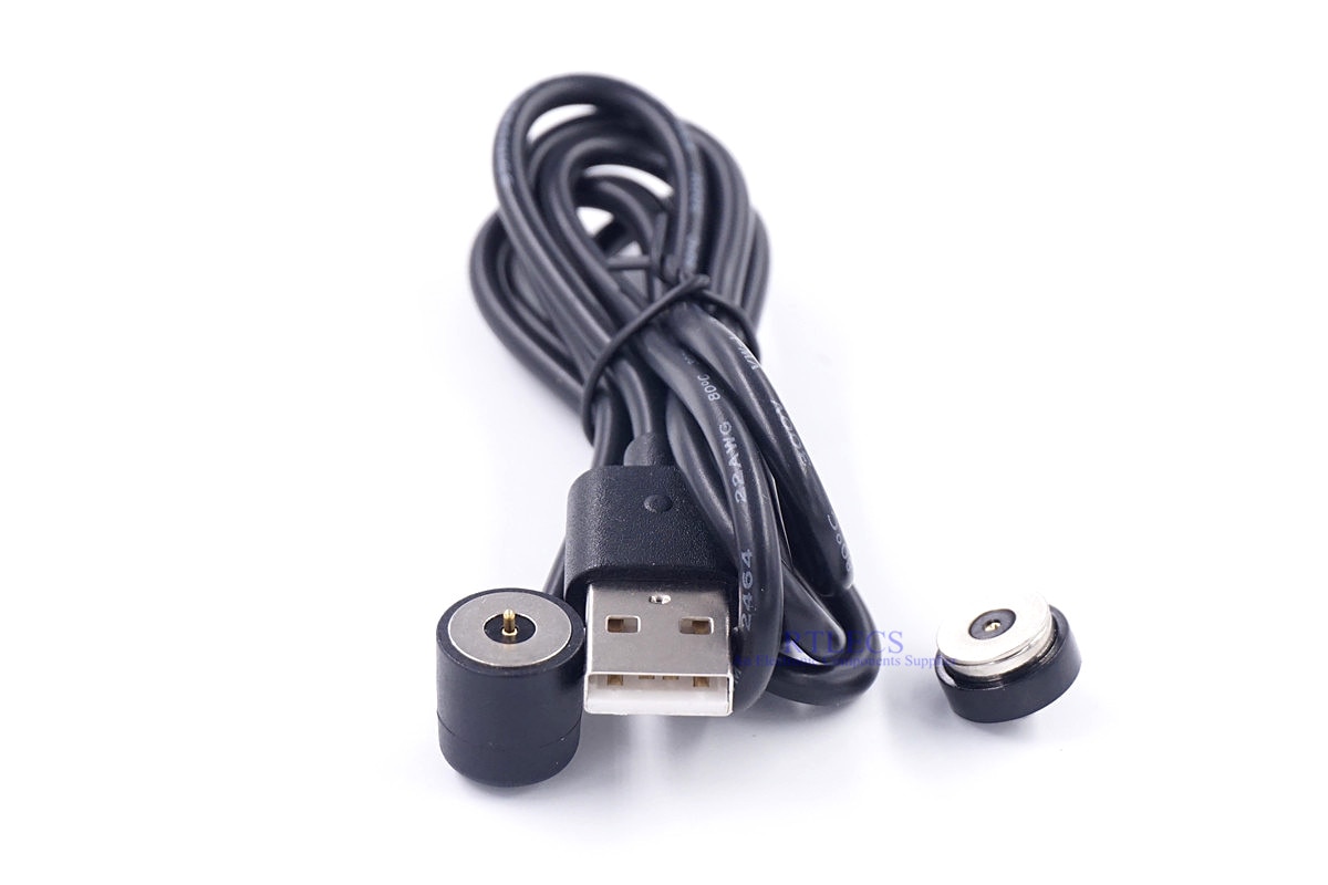 1 set Magneet Verende Pogo pin connector naar USB EEN Mannelijke Power Oplaadkabel 1 Meter plus Doel contact vrouwelijke Pin Enkele