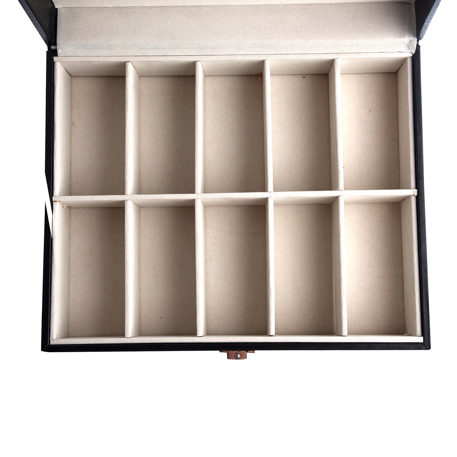 Watch Display Case Jewelry Collection Storage Organizer PU Box 10 Grid