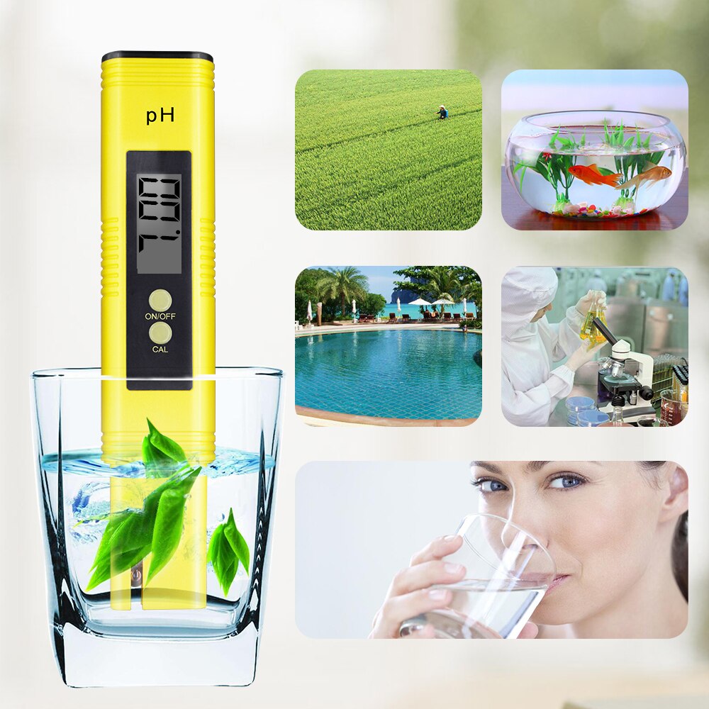 Ph Meter 0.01PH Tester Hoge Precisie Water Testen 0.00-14.00 Ph Maatregel Bereik Geschikt Voor Aquarium Zwembad