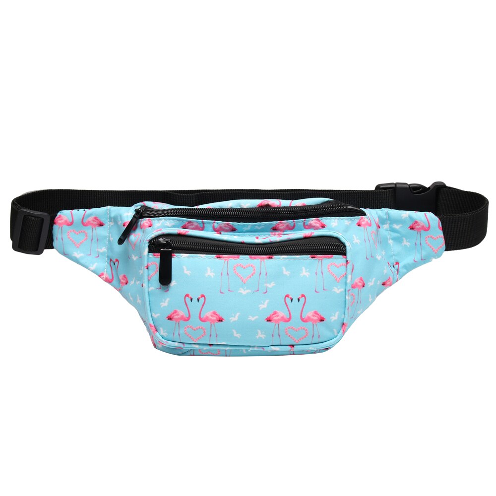 Deanfun 2 pièces/ensemble 3D imprimé Flamingo taille Pack sacs multifonctions Fanny Packs pour les femmes DS2