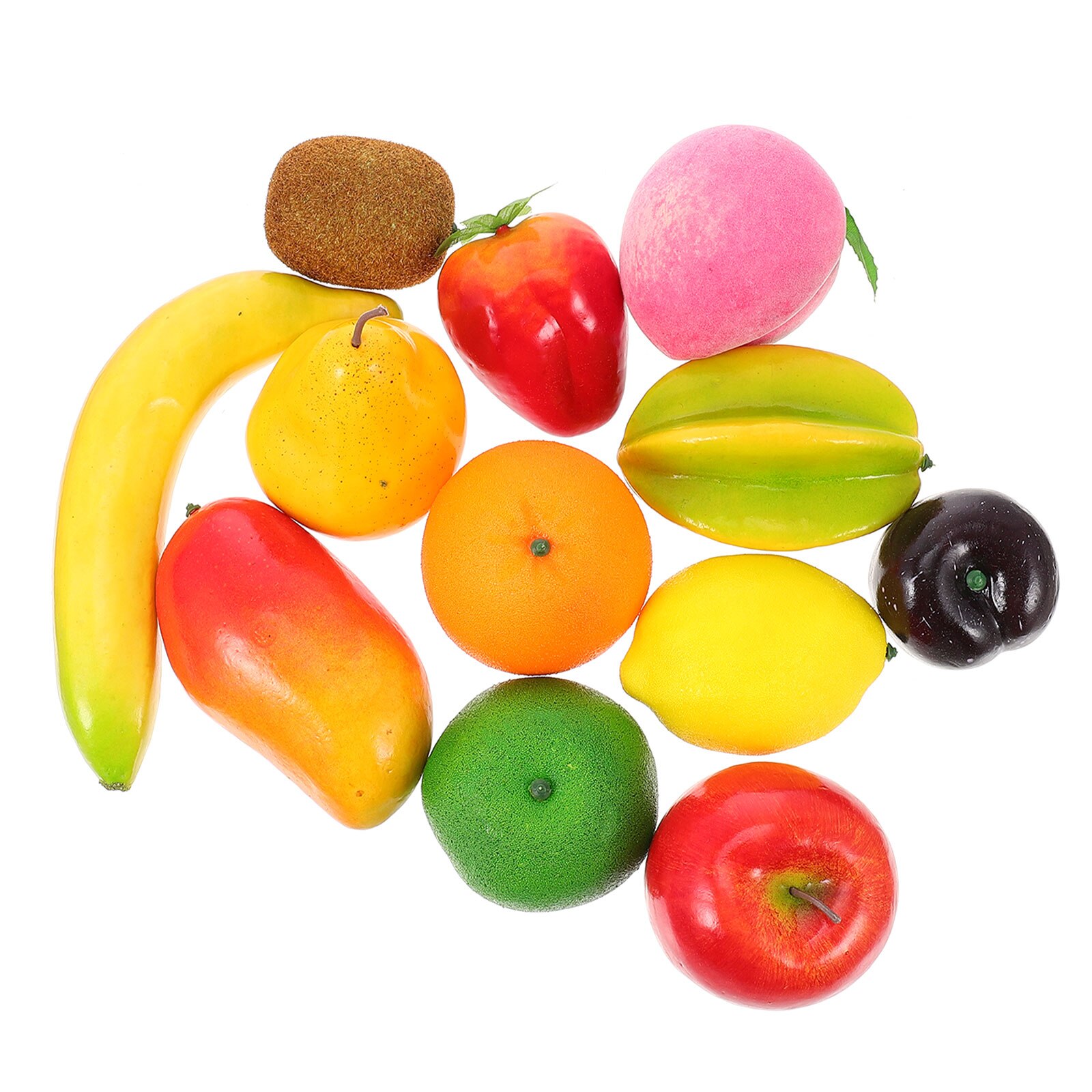 12pcs Artificial Fruits Simulation Fruits Model Photography Props Foams Fruit Decor