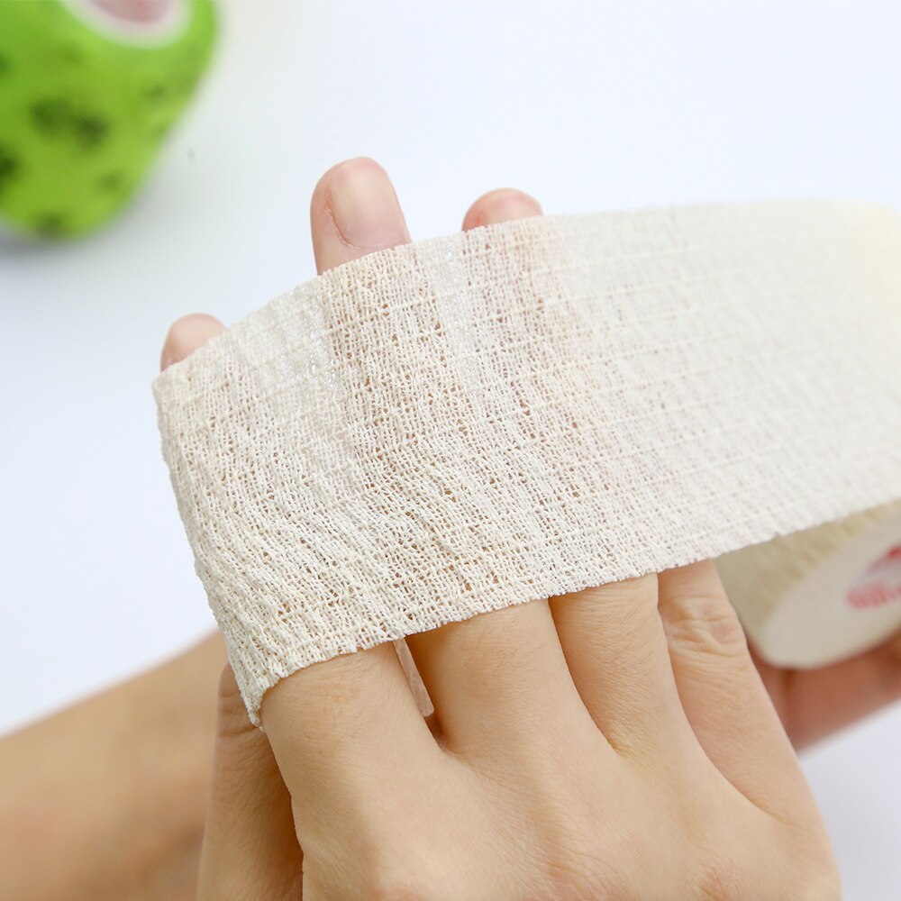 Kindmax Healthcare All Cotton Self Adherent Elastic Cohesive Bandages Wrap Rainbow Colors for Sports Injury for Pets 1 Roll