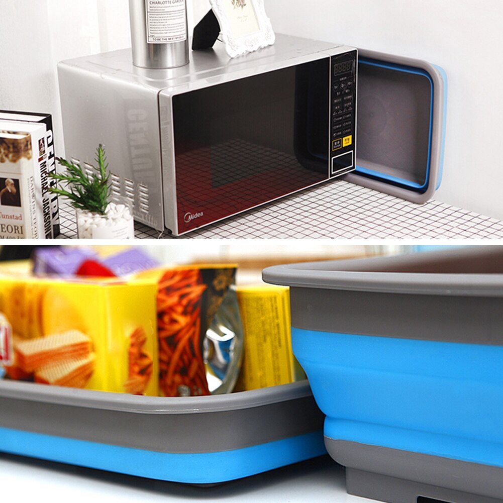 Portable Foldable Basin Eco-friendly Plastic Wash Basin Collapsible Washing Up Bowl Laundry Vegetables Washtub for Home Travel