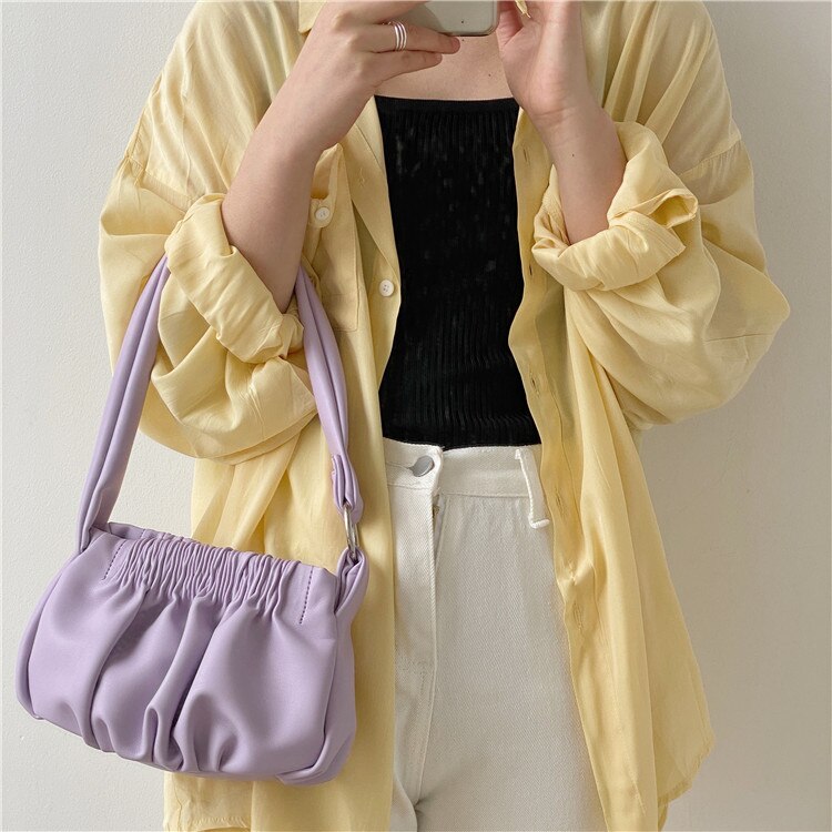 falten Wolke Totes Taschen für Frauen Unterarm Tasche PU Leder Frauen Handtaschen Abend Kupplung Geldbörsen Dame Knödel Handtaschen Neue