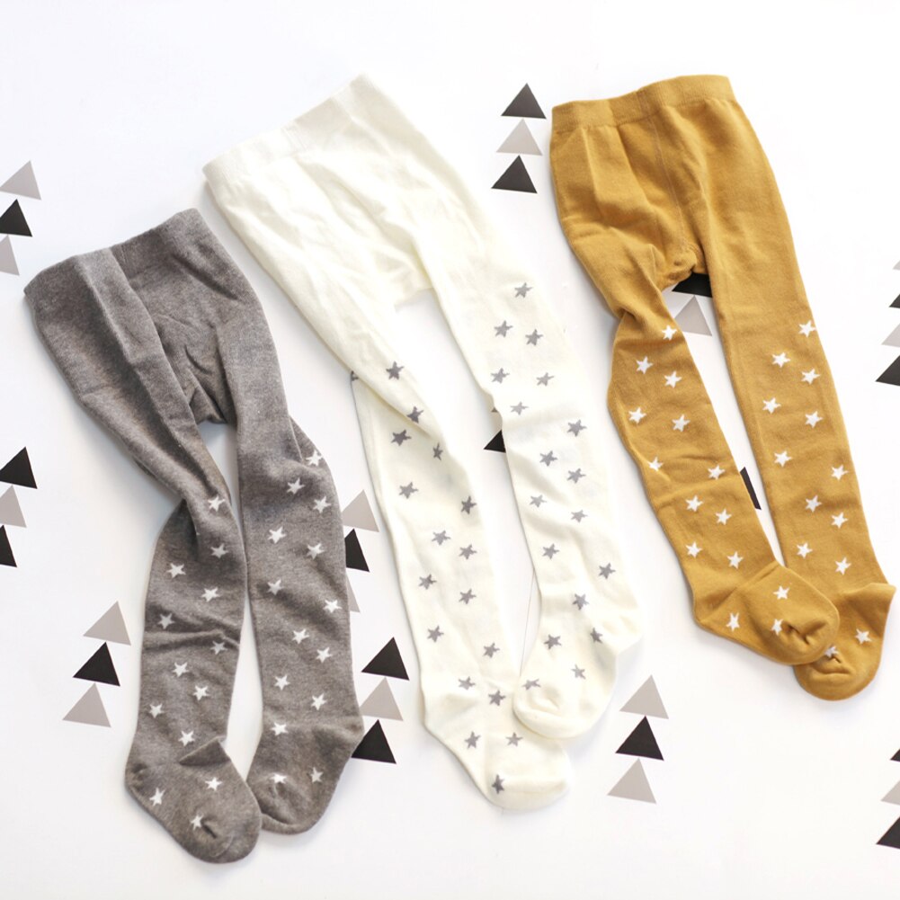 Toddler Baby Girl Winter Warm Cute Long Stockings Kids Girls Stars Cotton Tights 1-6Y