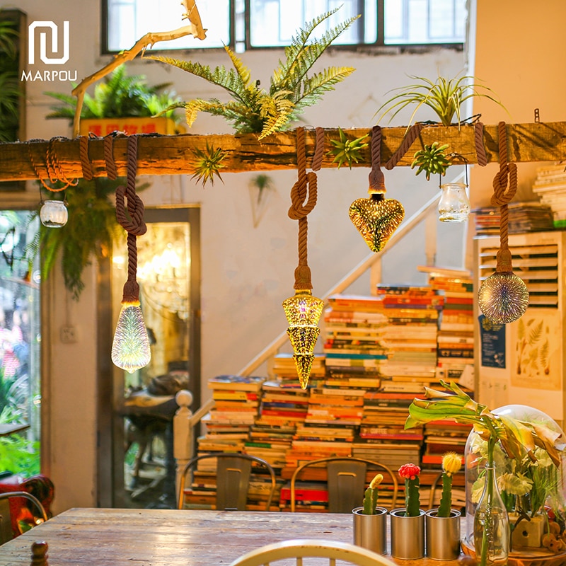 Retro Decorative Rope E27 Hanging Lamp Holder 1m 1.5m 2m Socket E27 Lamp Base Bulb Holder Chandelier Connector Adaptor Cable