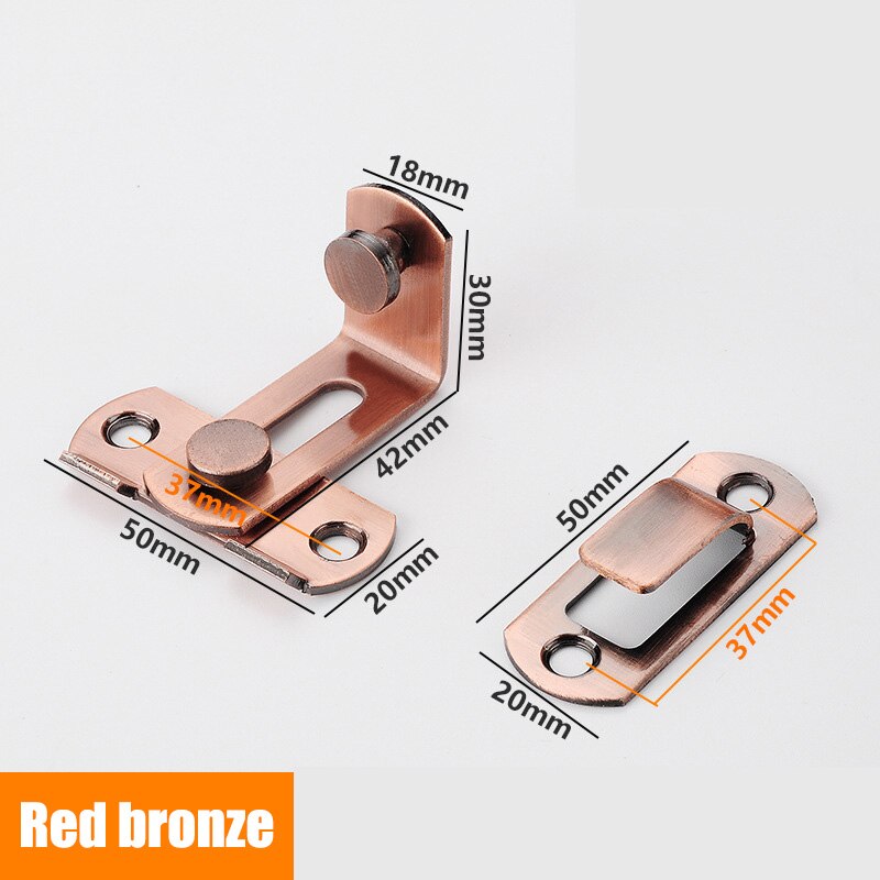 Stainless steel bronze right angle bend lock easy to assemble bolt stainless steel door buckle cabinet stainless steel lock: Option 5