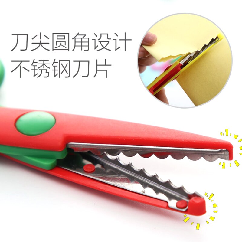 6pcs Paper Cut Wave Edge Craft Scissors DIY student cut handicraft handmade shear diary craft kid paper scissors