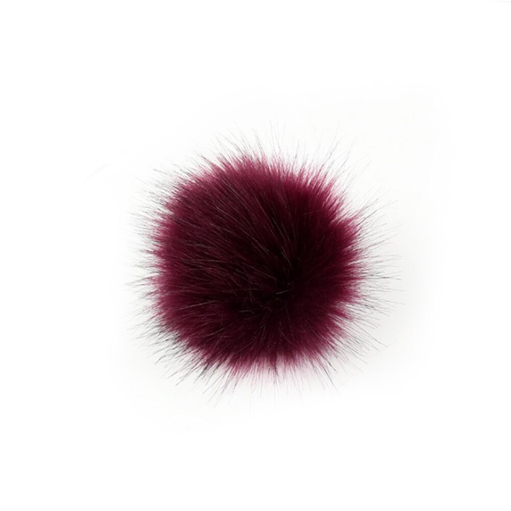 8cm fluffig päls pompom för väskor klädestillbehör antipress konstgjord polyester pom pom boll för hattar stickade mössor: Charm lila