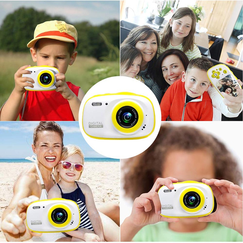 Kids Waterproof Digital Camera Video Mini Child Camcorder for Kids Support MP3/MP4 with 2.0 Inch HD IPS Screen Children's Camera