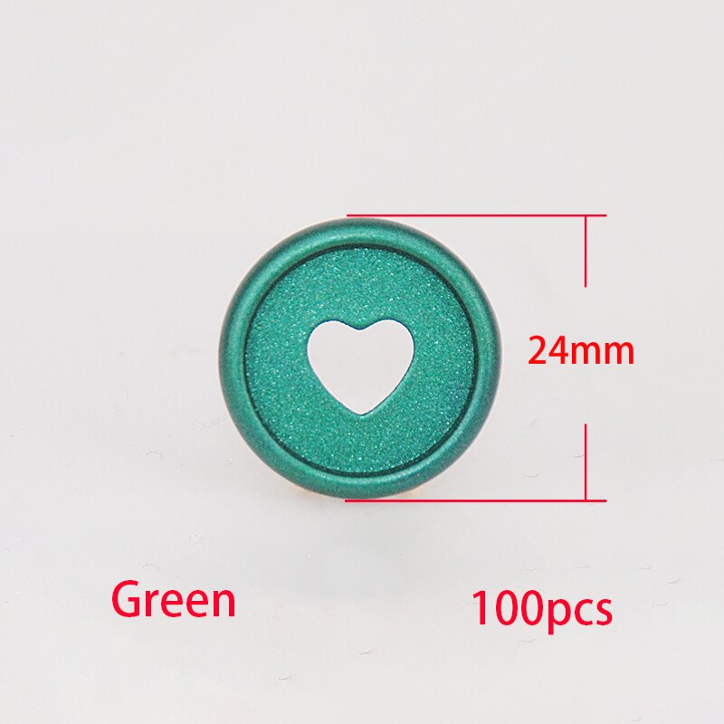 100Pcs Paddestoel Binding Discs Planner Bindmiddel Knop Paddestoel Disc Bindmiddel 24Mm Notebook Binder Ring Diy Scrapbook Schoolbenodigdheden: Green-100pcs