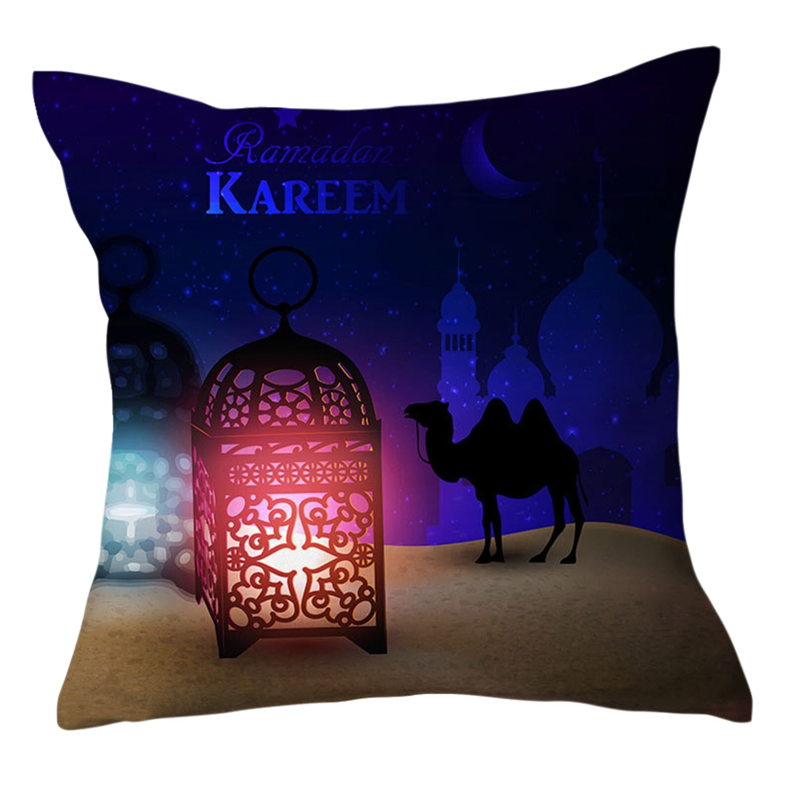Ramadan Decoratie Kussenhoes Gold Moon Star Eid Mubarak Feestelijke Kussensloop Goedkope Kussensloop Auto Room Decor