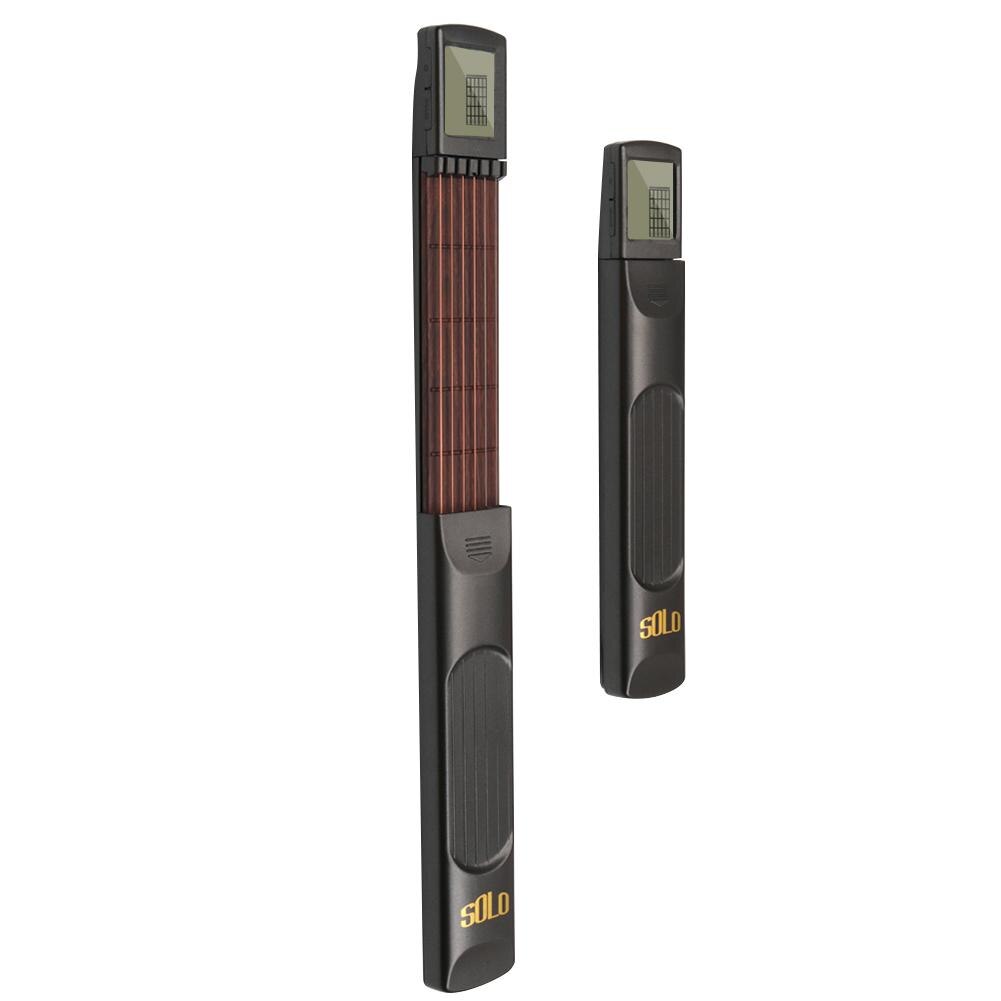 Entrenador de guitarra de 6 cuerdas, bolsillo portátil con pantalla de tabla de acordes, ejercitador de dedos giratorio para principiantes, herramienta de práctica de guitarra
