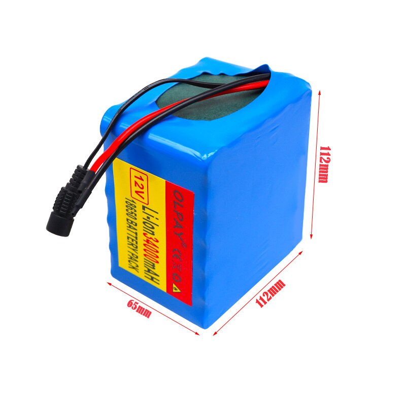 12V 34ach 3S12P 12.6V 34000mAh wysokiej mocy akumulator litowy robić falownika lampy ksenonowe światła uliczne słoneczne zwiedzanie samochodu