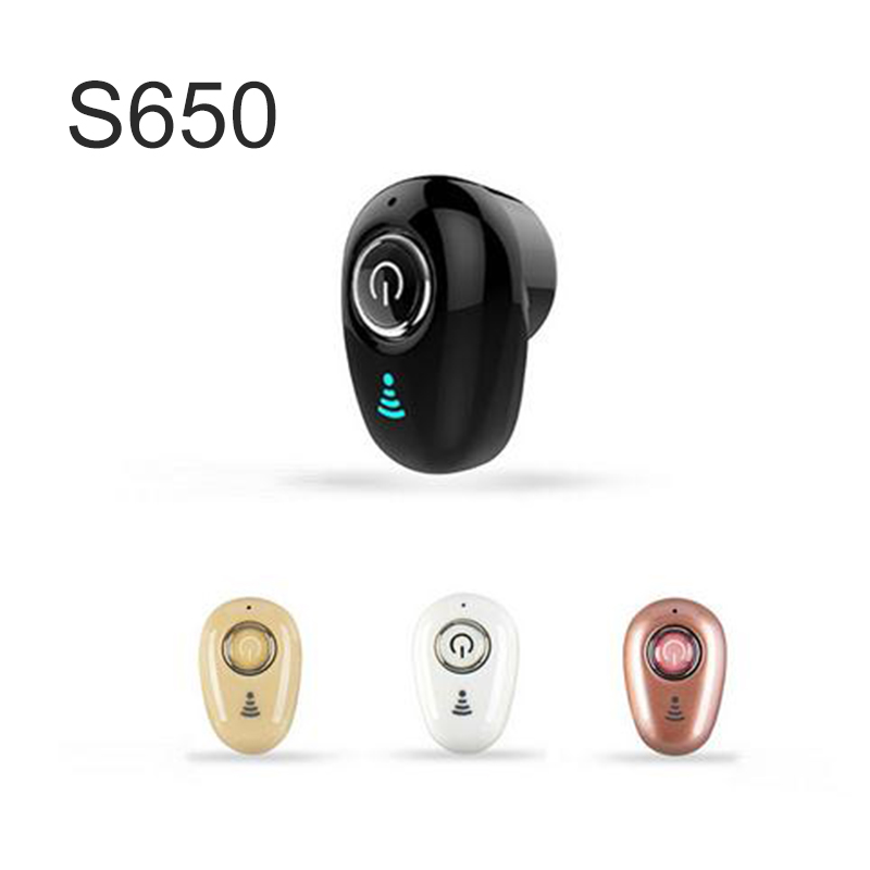 S650 Mini Draadloze Bluetooth Oortelefoon Handsfree In-Ear Stereo Headset met Microfoon Onzichtbare Oordopjes Oortelefoon voor iPhone XR telefoon