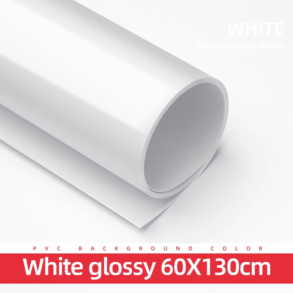 Valkoinen musta harmaa vihreä 68 x 130cm 27*51 tuuman valokuvaus taustapaperi matta pvc vinyyli saumaton tausta saumaton vedenpitävä: 60 x 130cm valkoista