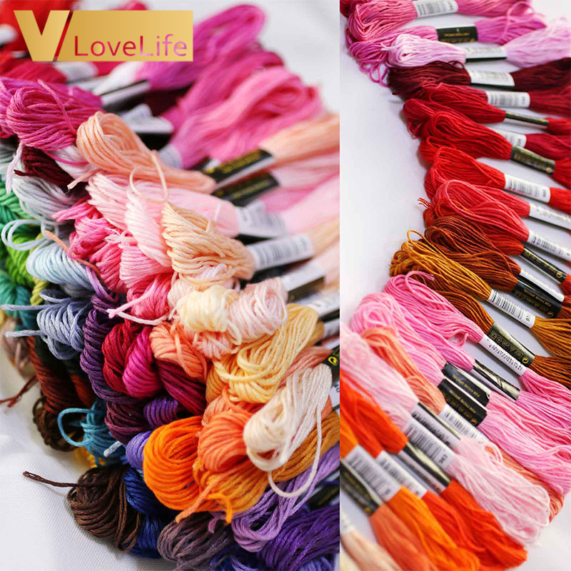 Thread Embroidery Thread Pattern Skein Cross Stitch Hilo Silk For Manualities Thread 100/150 Pcs DIY DMC For Home Decor