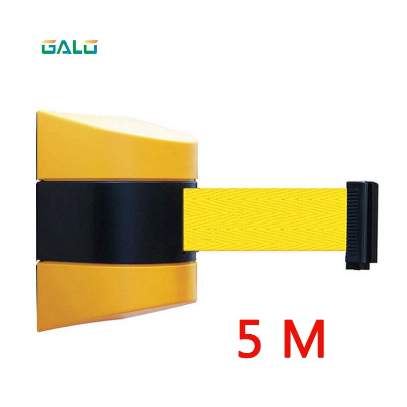 5m/10meters spring Betl Lengthe Wall Amoutn Barrier Stanchions Retractable Betl For Area Separation Color optional: Yellow 5m
