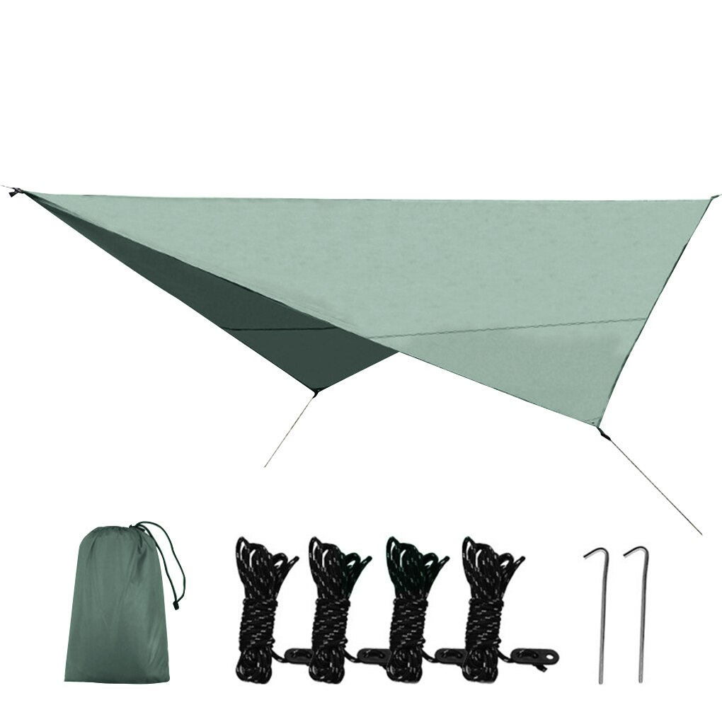 SUN AWNING Tarp Camping Tent OUTDOOR Awnings CAMP TENT GARDEN AWNING Waterproof Canopy Tent Shade Sun Shelter For Hiking Travel: Green