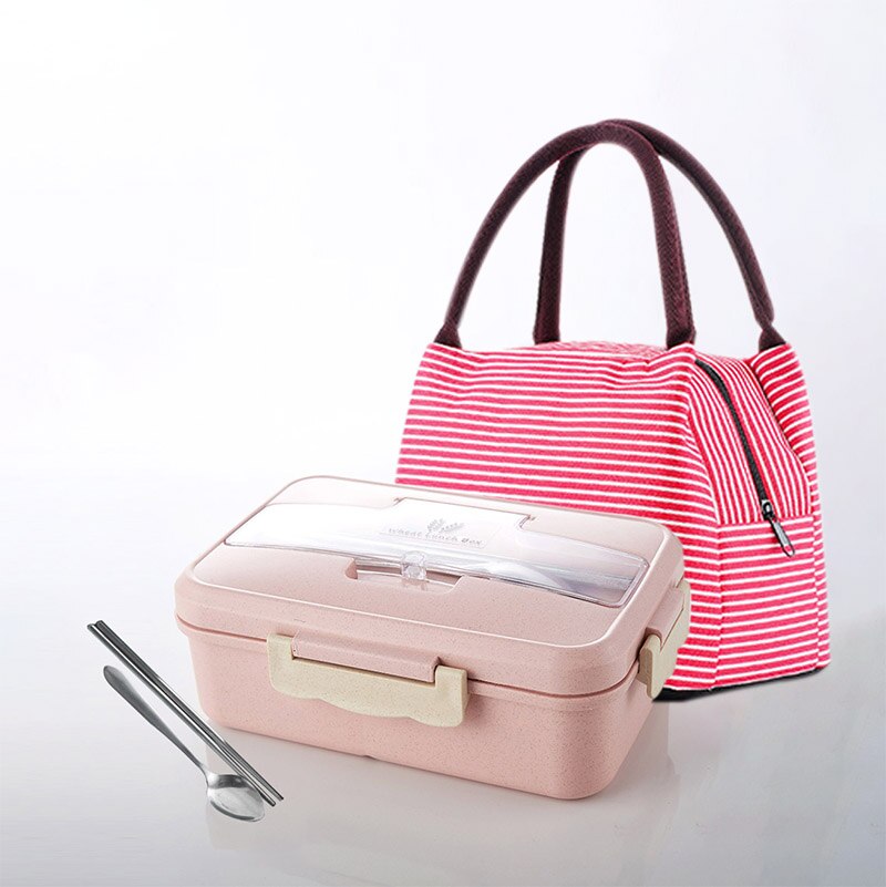 MICCK Draagbare Bento Box Voor Kinderen Lekvrij Voedsel Container Lunchbox Voor Picknick Tarwe Stro Voedsel Container Keuken Accessoires