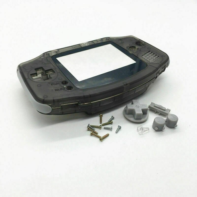 Full Housing Shell Button Parts for Gameboy Advance GBA Repair Clear Transparent Black Replacement Repair Case