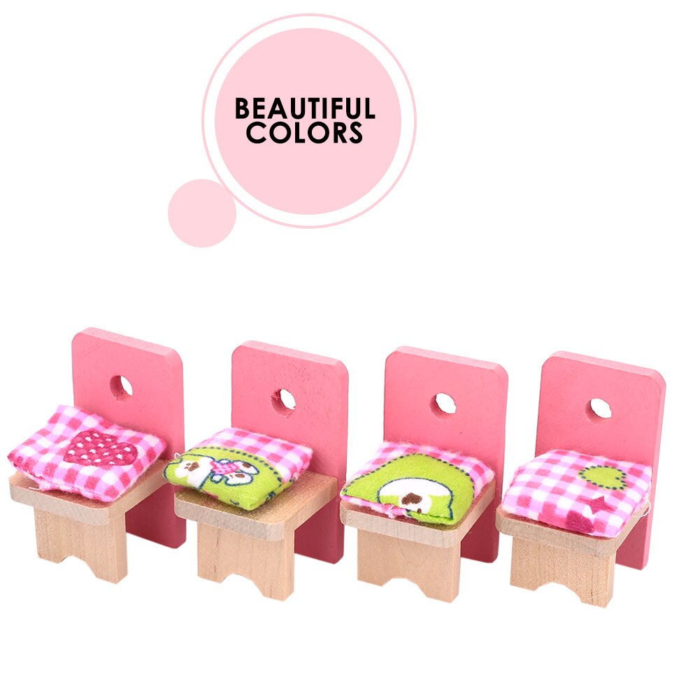 Puppe Restaurant Puppenhaus Küche Mini Möbel Holz Farbe Dekor Sammlung Innenausstattung Puppenhaus Spielzeug