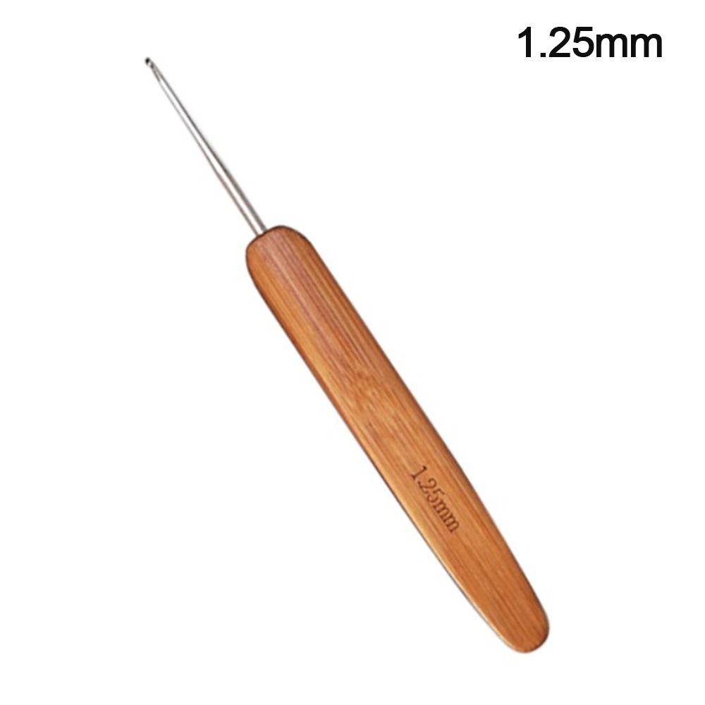 Nuevos ganchos de ganchillo de madera de bambú tamaño pequeño tejido largo Crochet mango de bambú accesorios de costura DIY: Multicolor