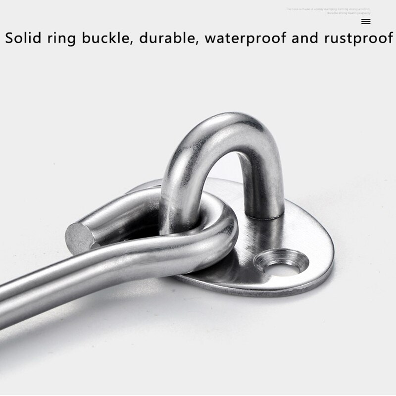 Stainless Steel Cabin Hook Eye Shed Gate Door Latch Silent Holder 3inch Window Cabin Hook And Eye Latch Lock Shed Gate