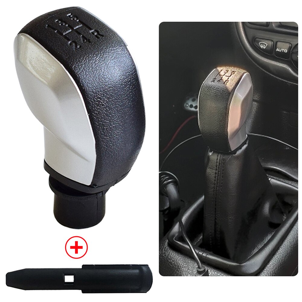 Perilla de palanca de cambios deportiva de 5 velocidades, accesorio para Peugeot 106, 206, 306, 406, 107, 207, 307, 407, 301, 308, , 3008, Citroen C2, C3, C4, Elysee: Matt Silver