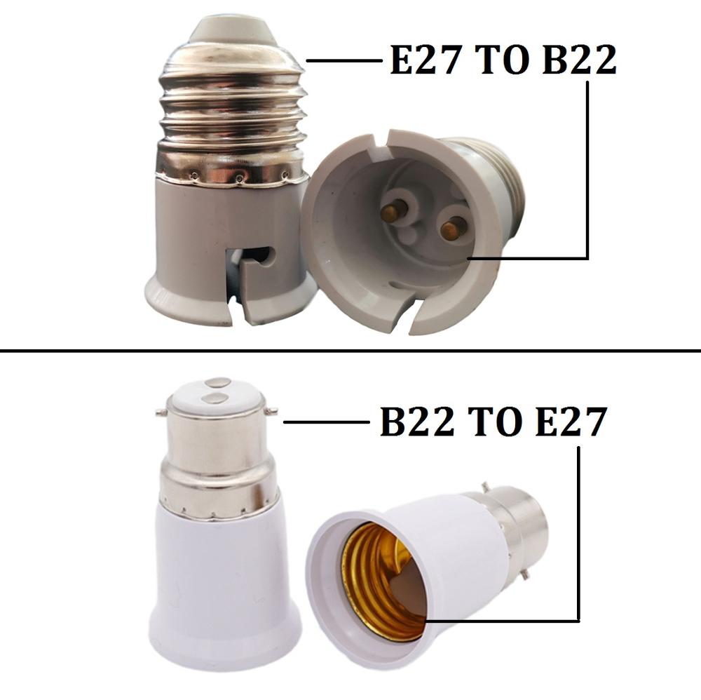 B22 Om E27 Adapter Materiaal Vuurvast Materiaal E27 Om B22 Socket Adapter Led Lampen Corn Lamp Licht