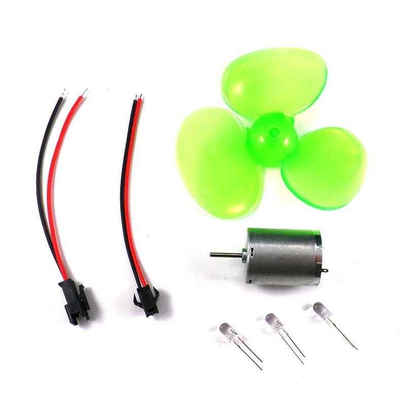 90mm/3.54inch DIY Micro Wind Generator Wind Turbines Motor Model Kits with Fan Blades Wind Power Teaching Tool 85WC