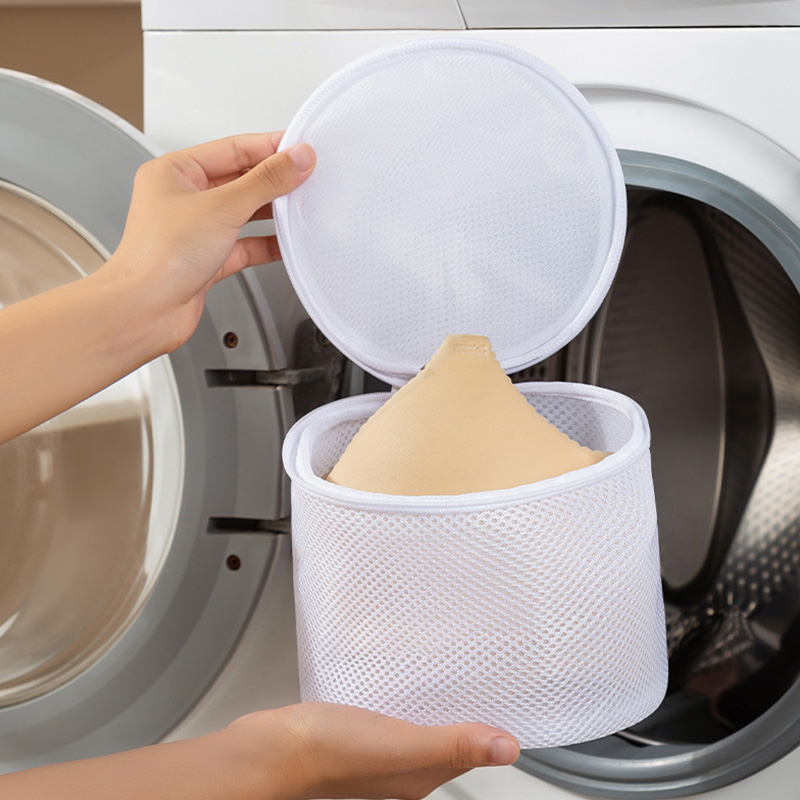 Portable Machine-wash Bra Bags Household Mesh Anti-deformation Laundry Container Bag Thicken Washing Underwear Zipper Organizer