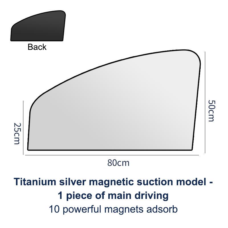 Zonneschermgordijnen voor de zijruit van de auto - Zomerzonbescherming UV-reflecterende magnetische privacyafdekkingen: Rood