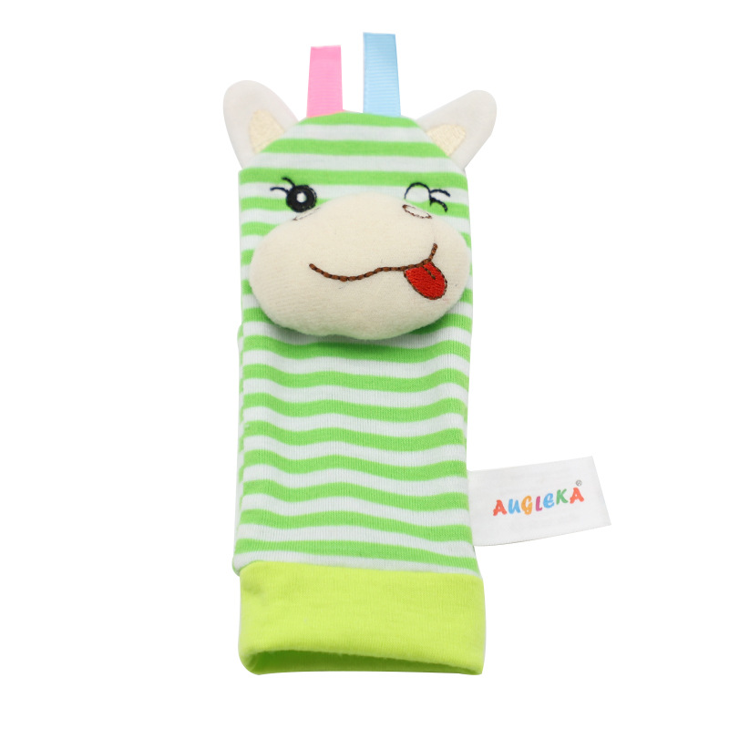 1 Pcs Leeuw Baby Rammelaar Speelgoed Tuin Bug Pols Rattle And Foot Sokken Dier Leuke Cartoon Baby Sokken Rammelaar Speelgoed: Goud