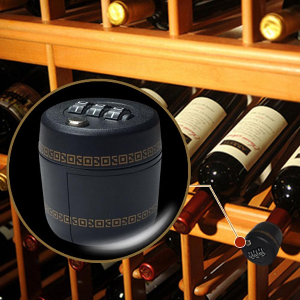 Tapón de vino con bloqueo de código, protección del medio ambiente, duradero, PC, candado de tapa de botella de vino para Bar