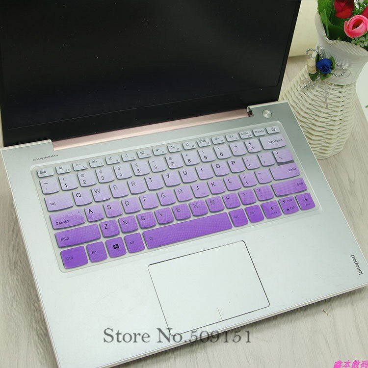 Osłona na klawiaturę laptopa dla Lenovo Ideapad C340 14 cal C340-14API c340-14iwl C340 C 340 14IWL 14API 14 "Notebook skóry Protector: GradualPurple
