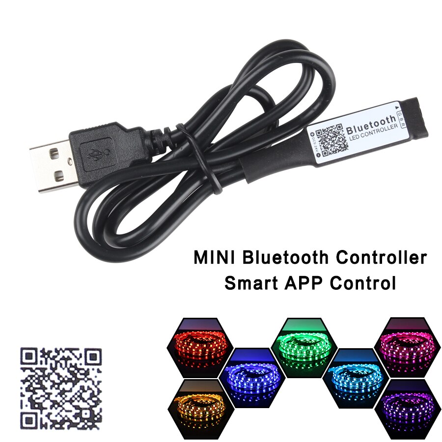 5V Bluetooth Wifi Led Controller Usb Afstandsbediening Led Rgb Strip Licht Controller Tv Backlight Magic Home Bluetooth Controller