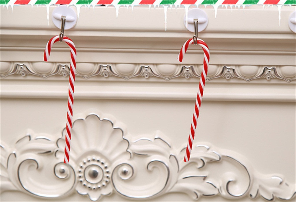 6x Kerst 15Cm Candy Cane Xmas Tree Opknoping Decoratie Ornamenten Educatief Poppen Plastic 6 X Kerst Ornamenten # U