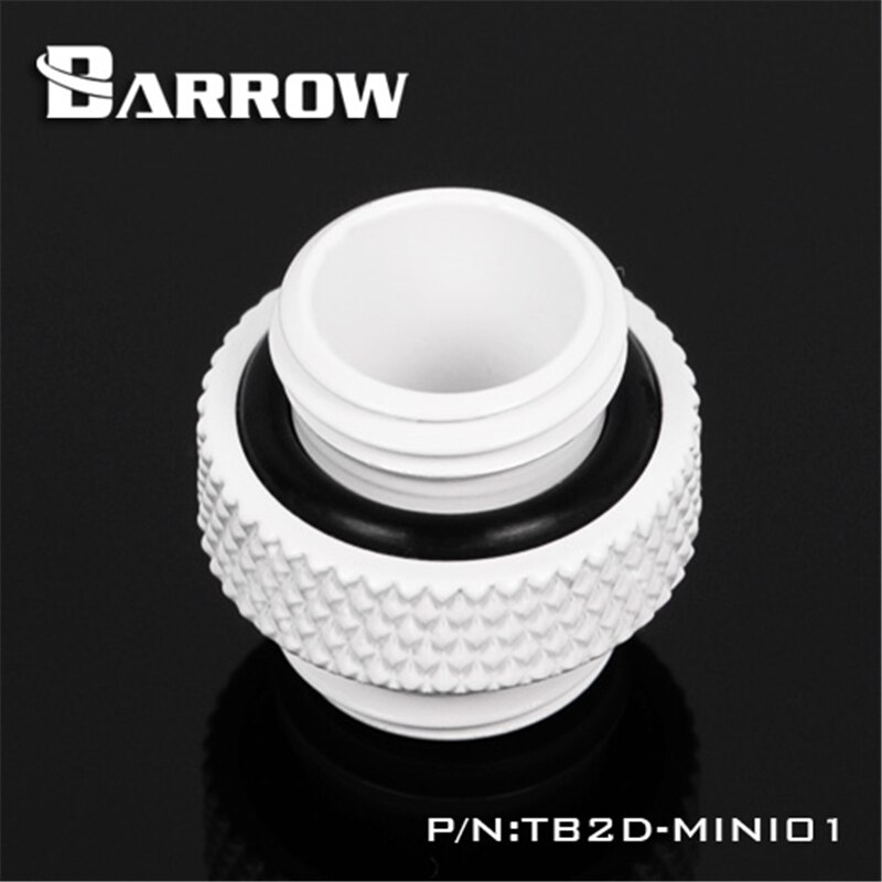 Barrow G1 / 4 ''Mini Dual Buitendraad Aansluiting Dubbele Male Adapter Draad Aansluiting Voor Water Koelsysteem TB2D-MINI01