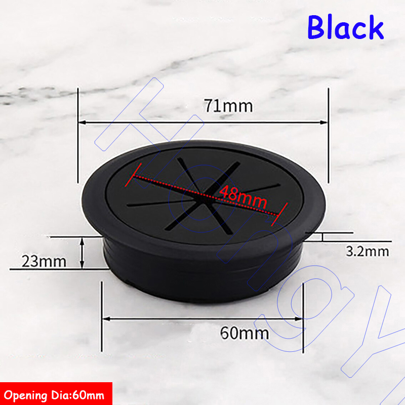 1 Stück 50 mm/53 mm/60 mm/80 mm Schreibtisch-Draht-Organizer, Kabelloch-Abdeckung, ABS + Gummi-Kabeltüllen für Büromöbel, Kabeldurchführung: Lila