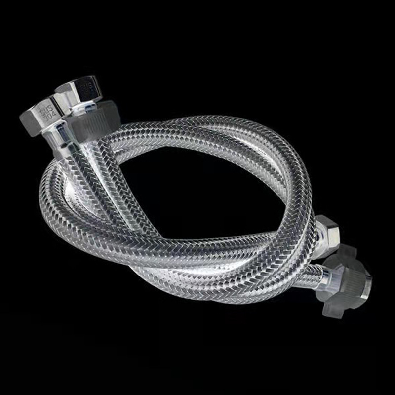 304 Stainless Steel Braided Hose Faucet Toilet Water Heater Cold High Pressure Metal Water Inlet Pipe Bathroom Accessories: 304   80cm