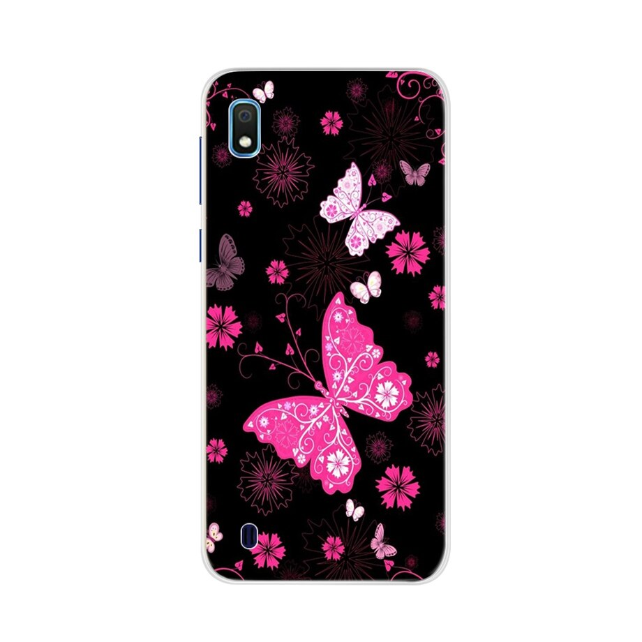 Voor Samsung Galaxy A10 Case Siliconen Telefoon Case Voor TPU Samsung A10 Achterkant EEN 10 A10 Protector Soft bloem Case Bumper