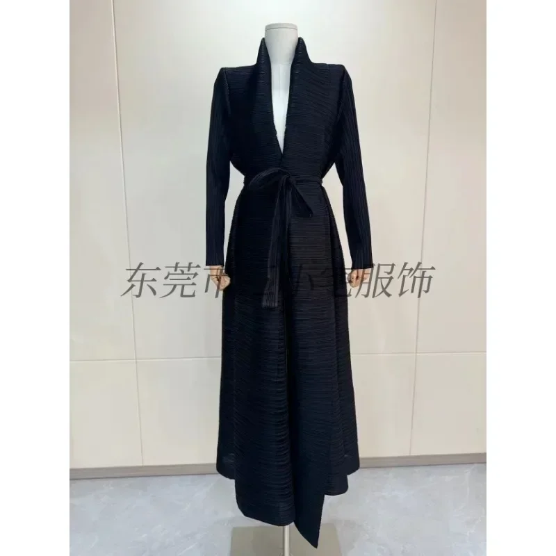 KAF Plissee Frauen Graben Mantel Jahrgang Gedruckt Strickjacke verlieren Plus Größe Frauen Lange Kleid Dubai Weibliche Luxus Abaya 2024