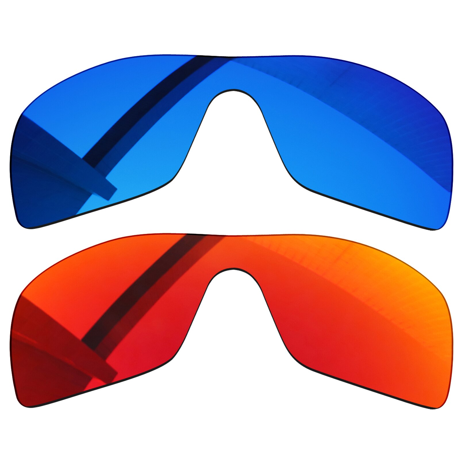 Alphax 2 Pairs Winter Sky &amp; Agaat Rood Gepolariseerde Vervanging Lenzen Voor-Oakley Turbine Rotor OO9307 Frame: Default Title